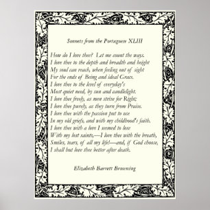 Barrett Browning - Sonnets from the Portuguese 43 Poster