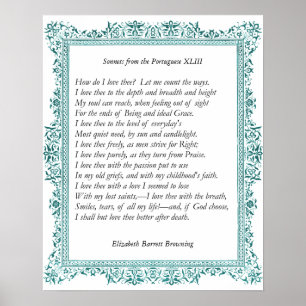Barrett Browning - Sonnets from the Portuguese 43 Poster