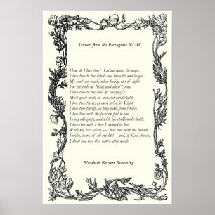 Barrett Browning - Sonnets from the Portuguese 43 Poster