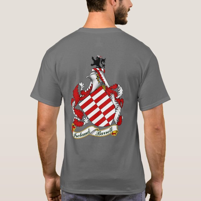 Barrett Coat of Arms Personalised T-Shirt (Back)