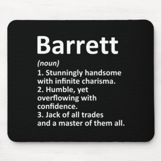 Barrett Definition Personalised Name Funny Mouse Mat
