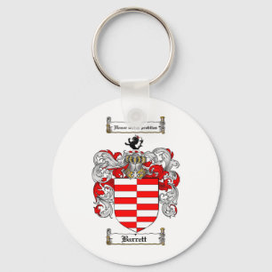 BARRETT FAMILY CREST - BARRETT COAT OF ARMS KEY RING