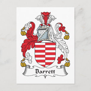 Barrett Family Crest Postcard