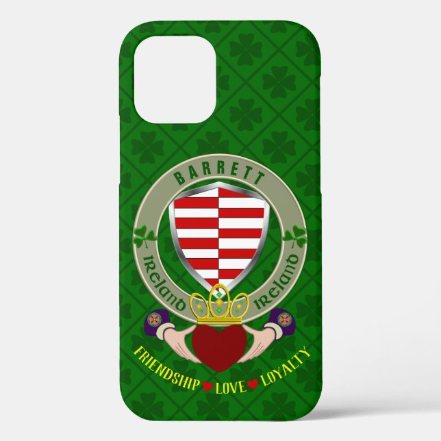 Barrett Irish Shield & Claddagh Personalised Case (Back)