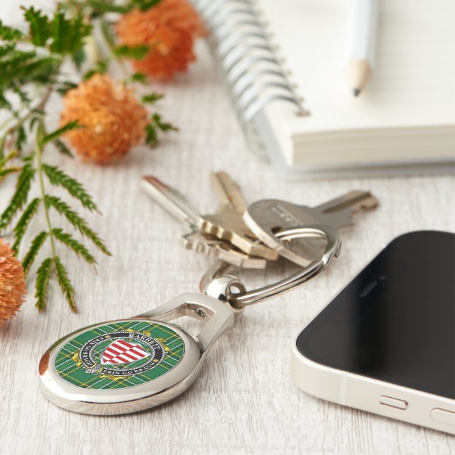 Barrett Irish Shield Personalised Key Rings (Side)