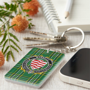 Barrett Irish Shield Personalized Rectangle Key Ring