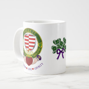 Barrett Irish Shield w/Claddagh Personalised Large Coffee Mug