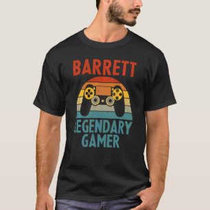 Barrett Name Personalised Funny Gaming Geek Birthd T-Shirt