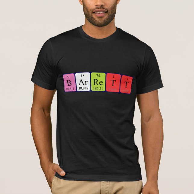 Barrett periodic table name shirt (Front)