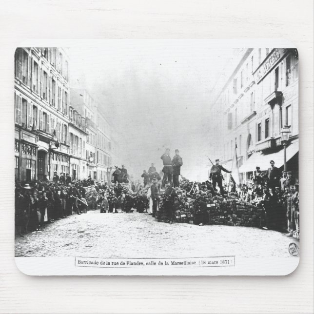 Barricade in the Rue de Flandre Mouse Mat (Front)