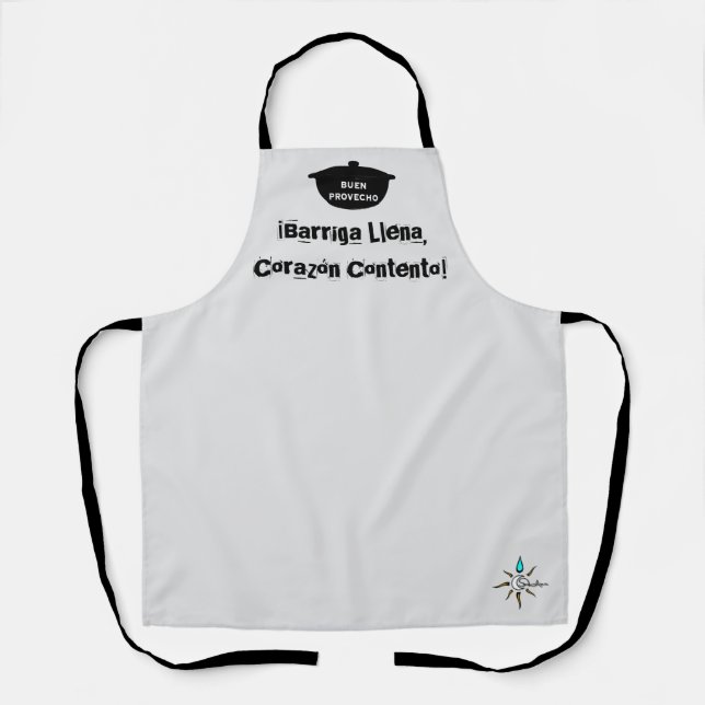 Barriga Llena, Corazón Contento Medium Apron (Front)