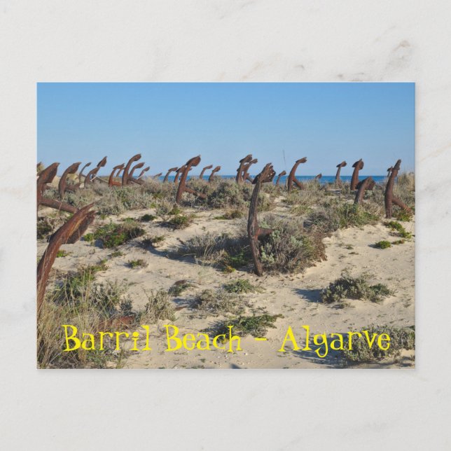 Barril Beach in Tavira, Algarve. Portugal Postcard (Front)