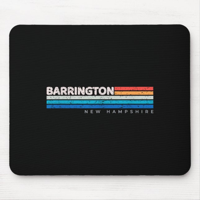 Barrington Nh New Hampshire Retro Design  Mouse Mat (Front)