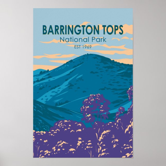 Barrington Tops National Park Australia Vintage  Poster (Front)