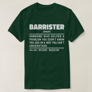 Barrister Noun Definition Specialist Law Student  T-Shirt