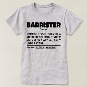 Barrister Noun Definition Specialist Law Student  T-Shirt