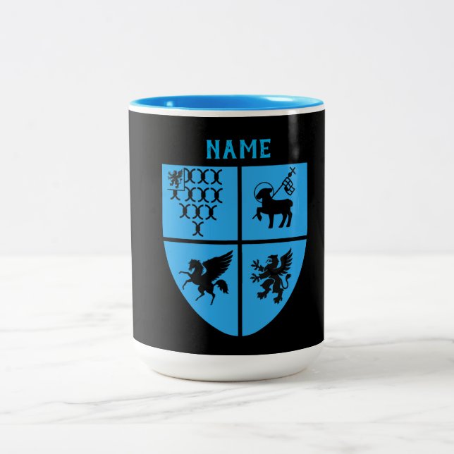 Barristers Passing The Bar  Two-Tone Coffee Mug (Center)