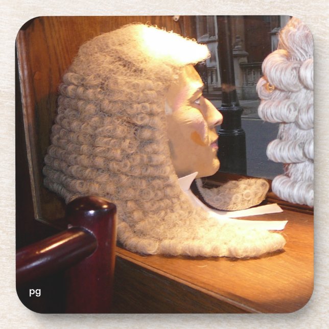 "Barrister's Wig" Coaster (Front)