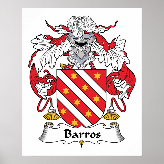 Barros Family Crest Poster (Front)
