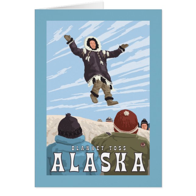 Barrow, Alaska Blanket Toss Vintage Travel (Front)