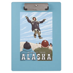 Barrow, Alaska Blanket Toss Vintage Travel Clipboard