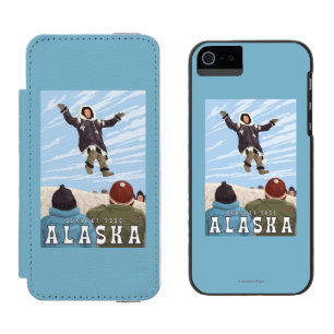 Barrow, Alaska Blanket Toss Vintage Travel Incipio Watson™ iPhone 5 Wallet Case