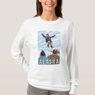 Barrow, Alaska Blanket Toss Vintage Travel T-Shirt
