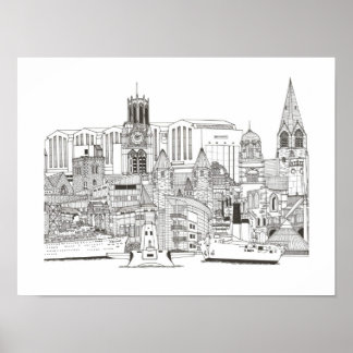 Barrow-in-Furness Landmarks/ Skyline Print