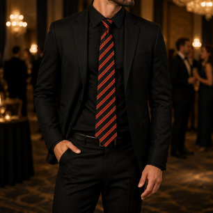 Barry Black & Burnt Orange Striped Tie