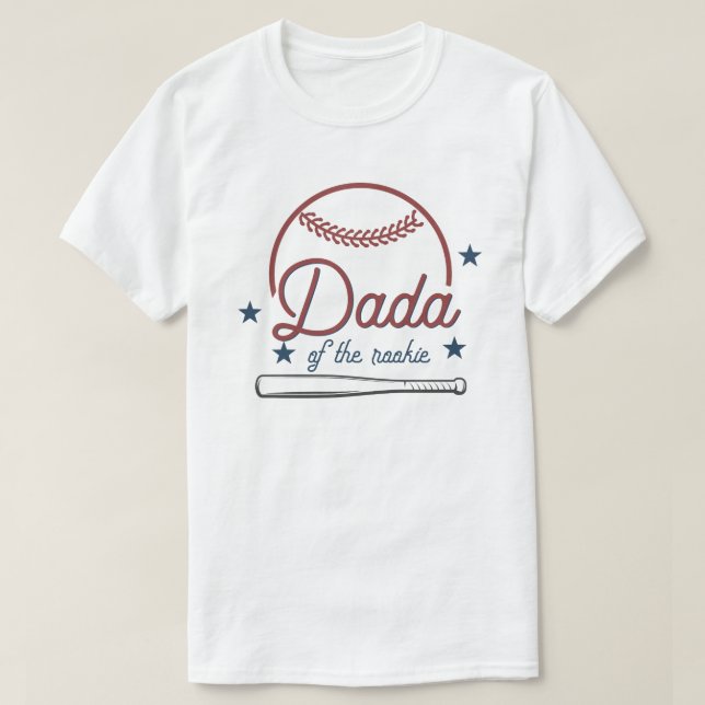 BARRY Dada of the Rookie Baseball Birthday T-Shirt (Design Front)