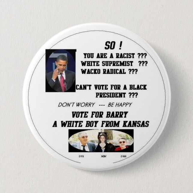 BARRY FROM KANSAS 7.5 CM ROUND BADGE (Front)