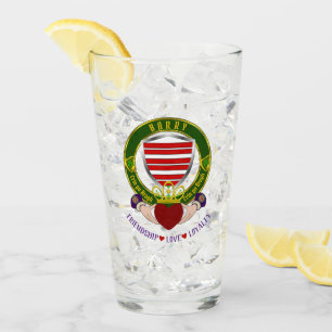 Barry Irish Shield & Claddagh Beer Glass
