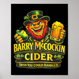 Barry mccockiner mcconconner irish pub funny saint poster