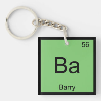 Barry Name Chemistry Element Periodic Table Key Ring
