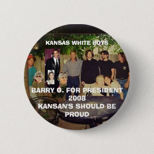 BARRY O. 6 CM ROUND BADGE
