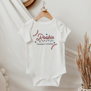 BARRY Rookie of the Year Baseball Sports Themed Baby Bodysuit