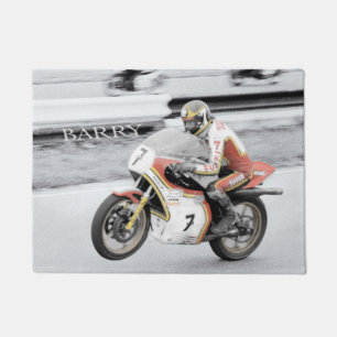 Barry Sheene 2, the hand tinted version Doormat