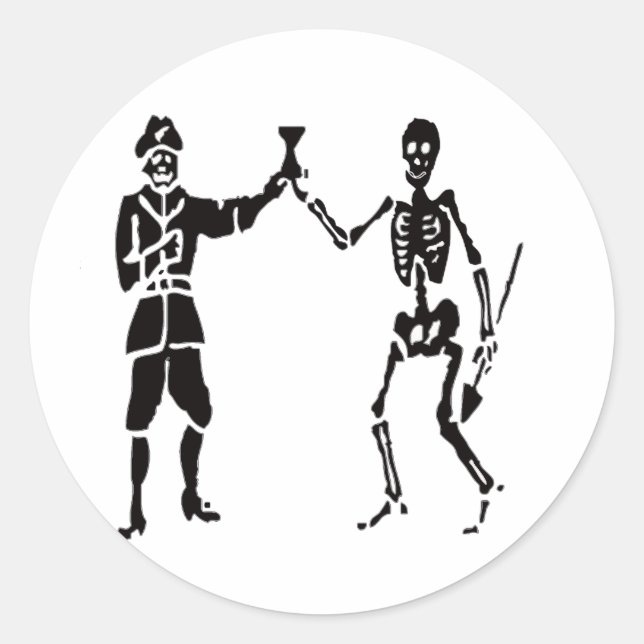 Bart Roberts-Black Classic Round Sticker (Front)