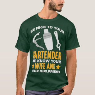 Bartender Alcohol Party Disco Barkeeper T-Shirt