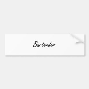Bartender Artistic Job Design Bumper Sticker