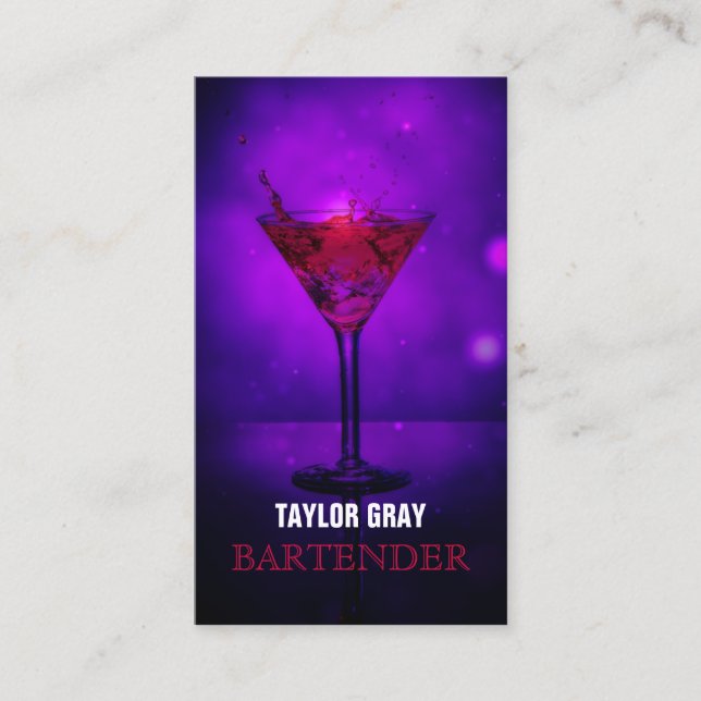 Bartender Business Card (Front)
