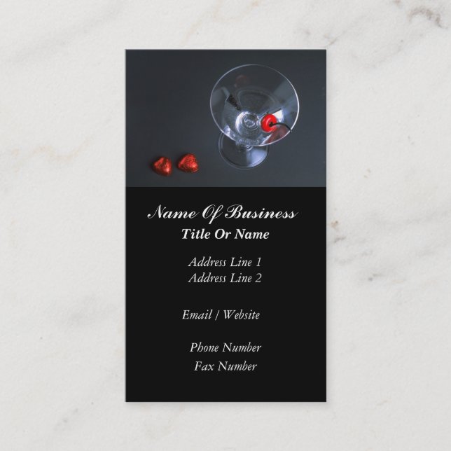 Bartender Business Card (Front)