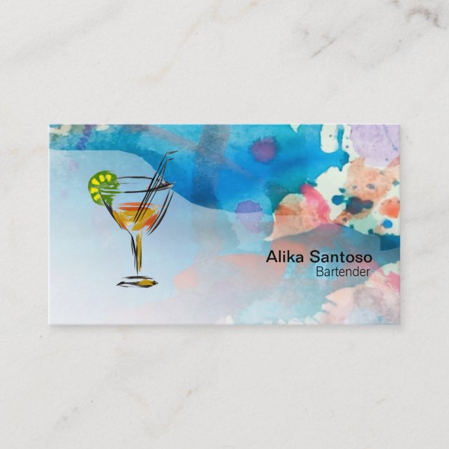 Bartender Business Card (Front)