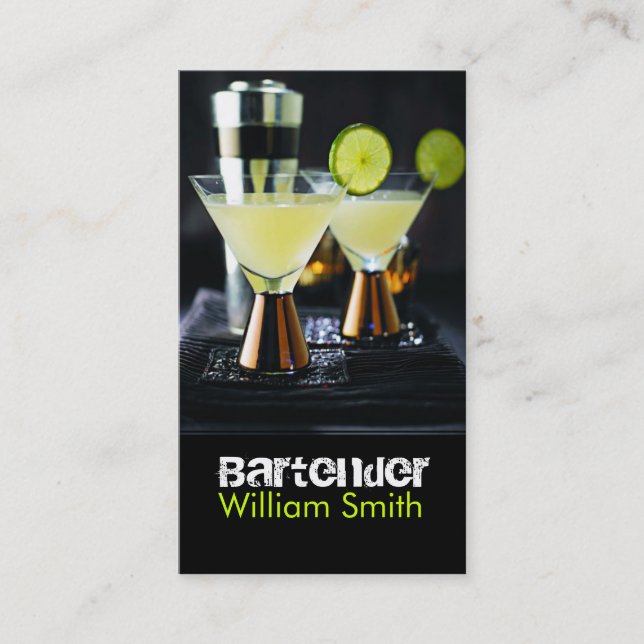 Bartender Business Card (Front)