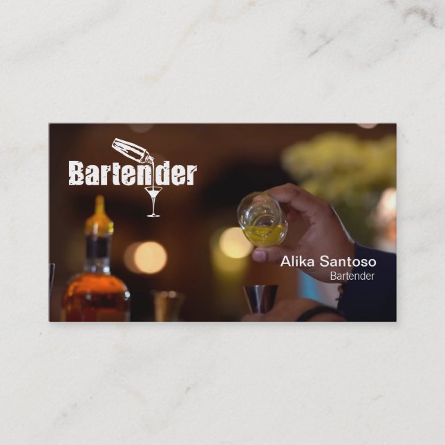 Bartender Business Card (Front)