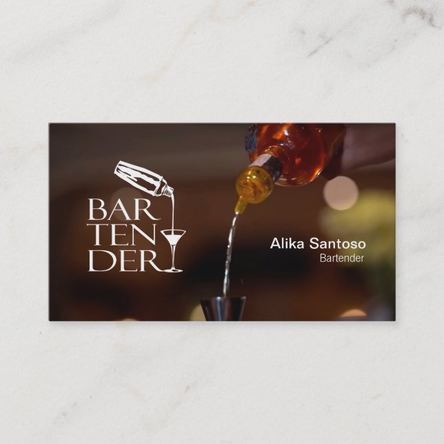 Bartender Business Card (Front)