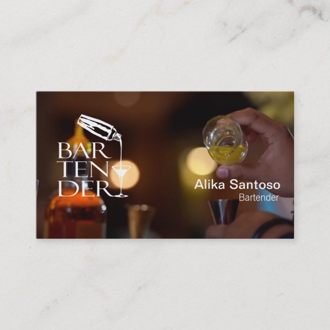 Bartender Business Card (Front)