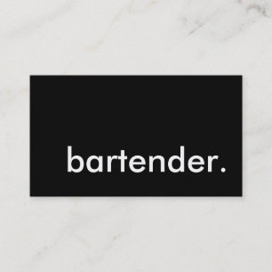 bartender. business card
