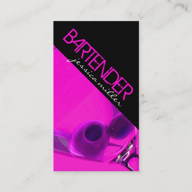 Bartender Business Card (Front)