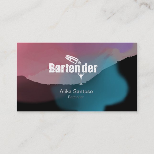 Bartender Business Card (Front)